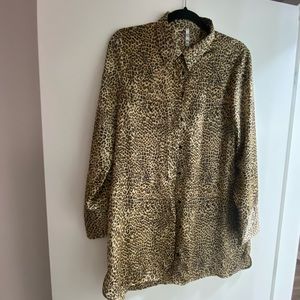 ZARA Leopard Print Blouse